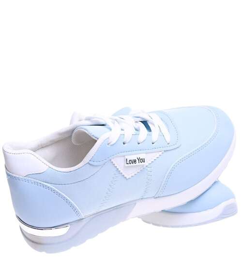 Klasyczne niebieskie buty sportowe damskie /A6-3 16062 G283/