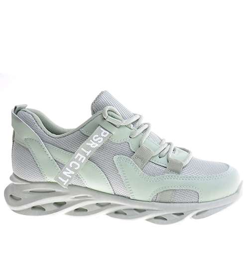 Zielone buty sportowe dla kobiet /A6-3 11124 T329/