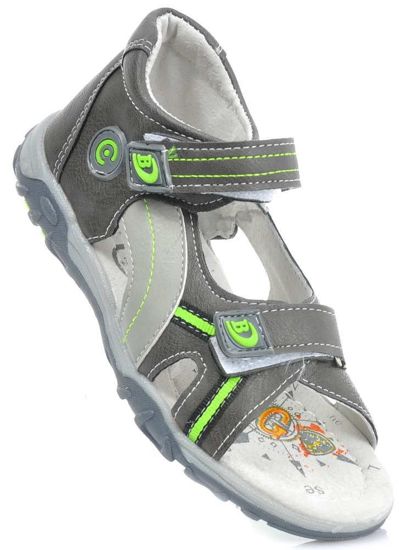 Sandały dla dziecka na rzepy D grey/Lgrey /F4-3 1520 S2/ 