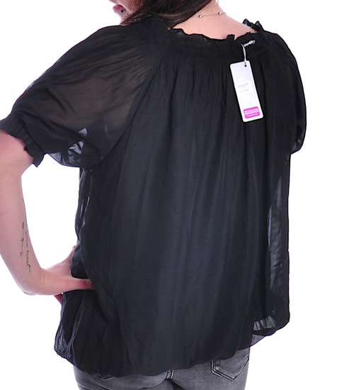 Modna czarna bluzka w stylu Vintage /UB83 K.46 1152 H2 /