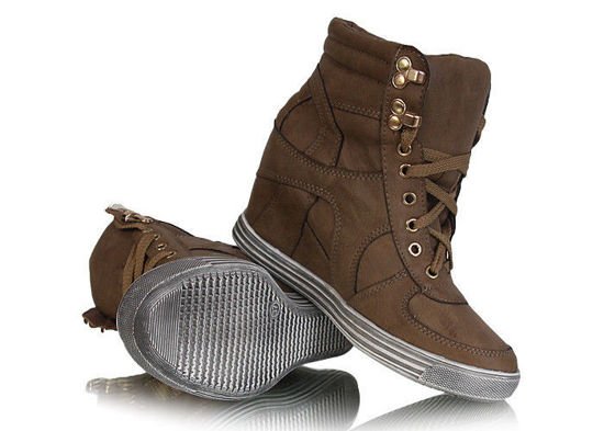 Botki sneakersy /E7-2 W159 tp02x2/ Khaki