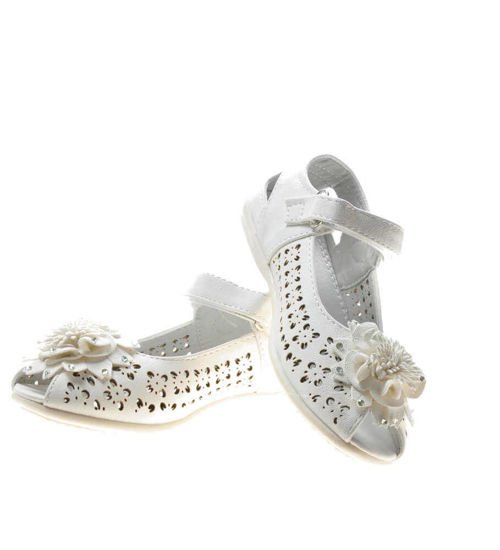 Dziewczęce balerinki sandały WHITE /xxx 4936 S191/