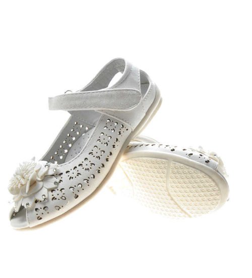 Dziewczęce balerinki sandały WHITE /xxx 4936 S191/