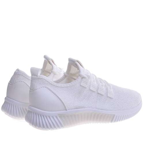 Białe wsuwane buty sportowe /B2-3 11501  W291/