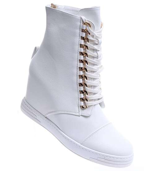 Białe damskie trampki sneakersy na koturnie Seastar /G3-3 15105 T937/