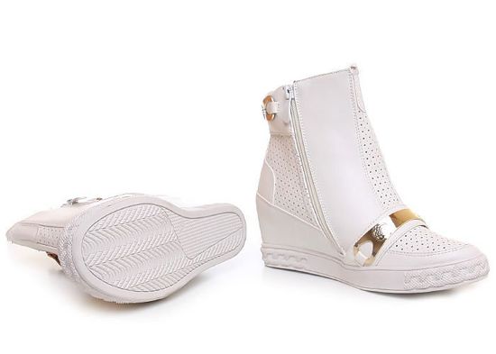 Ażurowe trampki sneakersy /E10-3 Y219 Sx451/ Białe