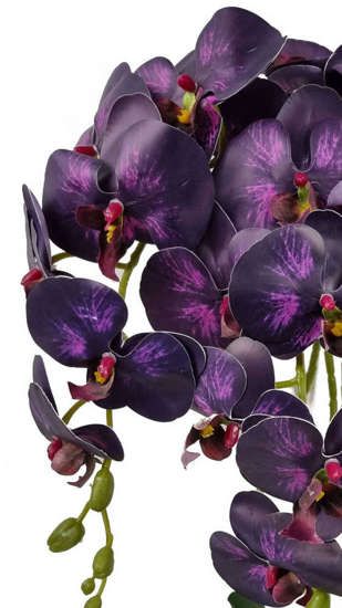 Fioletowy storczyk orchidea- sztuczne kwiaty 60 cm 3pgcf