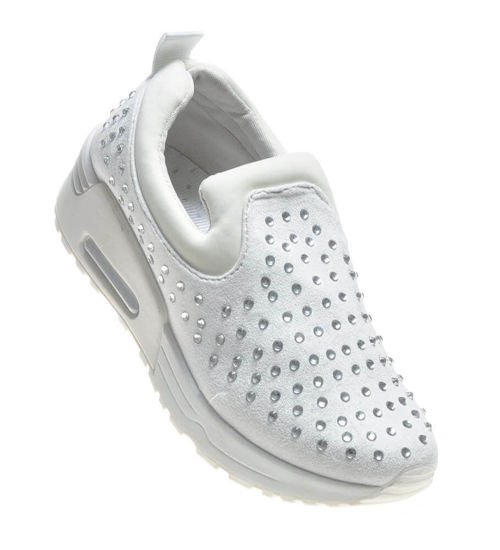 Wsuwane damskie buty sportowe Białe /X2-3 4575 S174/
