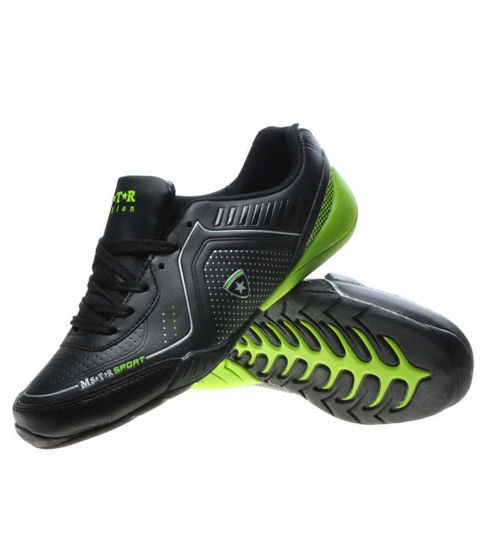 Chłopięce buty sportowe Black-Green /X3-5 4742 S174/