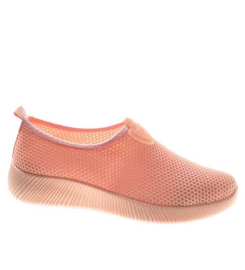 Wsuwane elastyczne buty sportowe Różowe /D5-2 8441 S200/