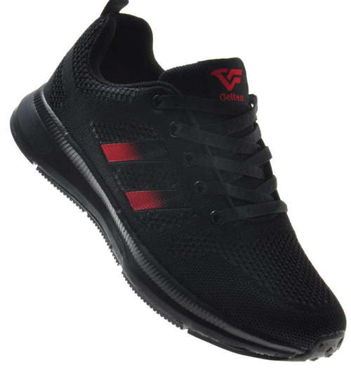 Czarne sportowe buty chłopięce Gelteo  /D1-3 9238 S593/