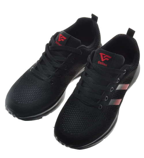 Czarne sportowe buty chłopięce Gelteo  /D1-3 9238 S593/