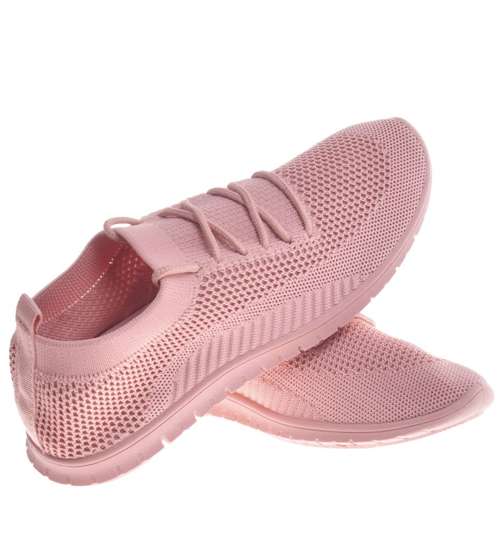 Wsuwane buty sportowe damskie Brudny Róż /E2-2 11407 W392/