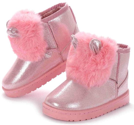 Buty dziecięce- Ocieplane kozaczki mukluki Różowe /D1-1 1169 s328/