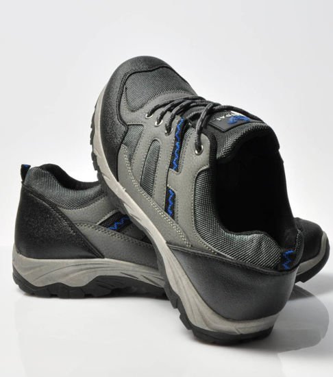 Sznurowane buty trekkingowe SZARE /C2-2 3747 S343/
