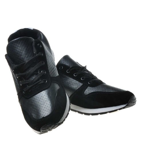 Sportowe buty męskie CZARNE  /D7-1 6256 S292/