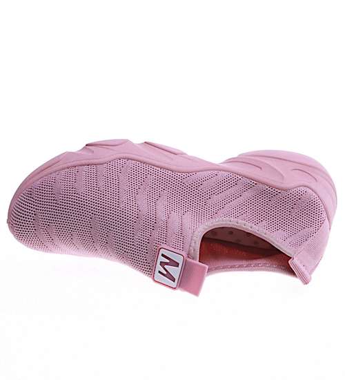 Różowe wsuwane sportowe buty damskie /F1-2 13456 S198/