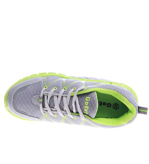 Szaro zielone lekkie sportowe buty damskie /G12-2 14798 S203/