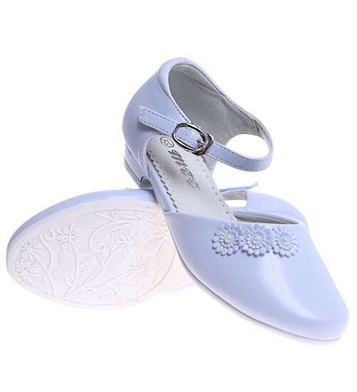 Buty pantofle komunijne dla dziewczynki /B5-2 16093 T279/
