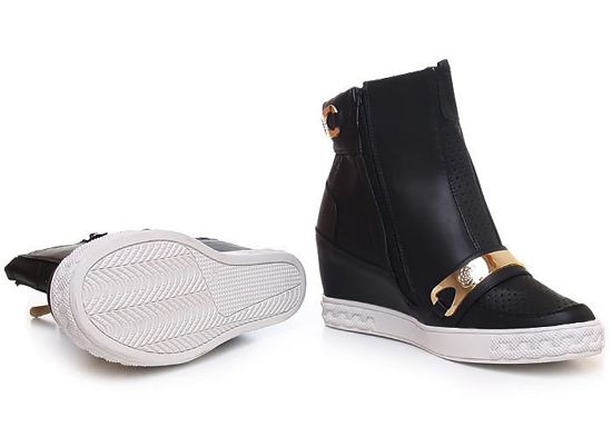 Ażurowe trampki sneakersy /E6-3 Y219 Sx451/ Czarne