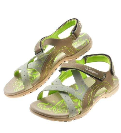 Sportowe sandały damskie Taupe /X1-2 8170 S200/