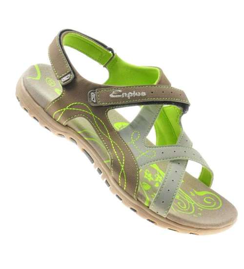 Sportowe sandały damskie Taupe /X1-2 8170 S200/