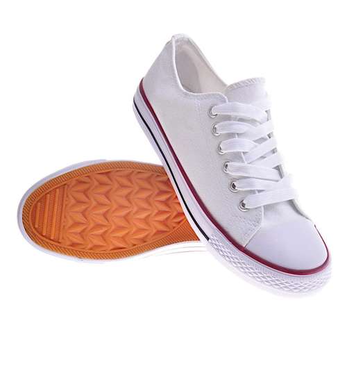 Wsuwane białe buty sportowe /G3-3 12169 T390/