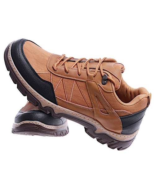 Camelowe sportowe buty męskie trekkingowe /A1-1 14676 T538/