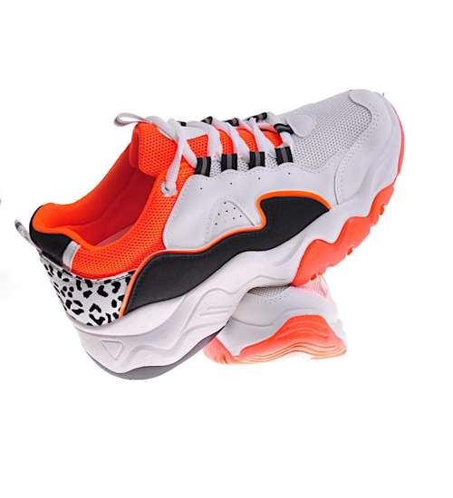 Sneakersy damskie Fluorescence Orange /A5-3 12357 S253/ 