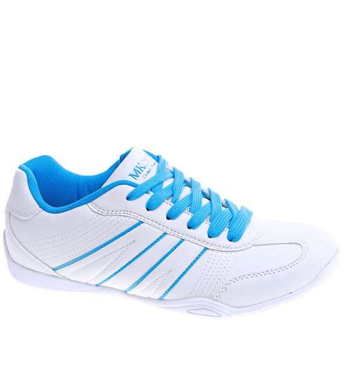 Biało niebieskie damskie buty sportowe /G2-1 14001 S344/