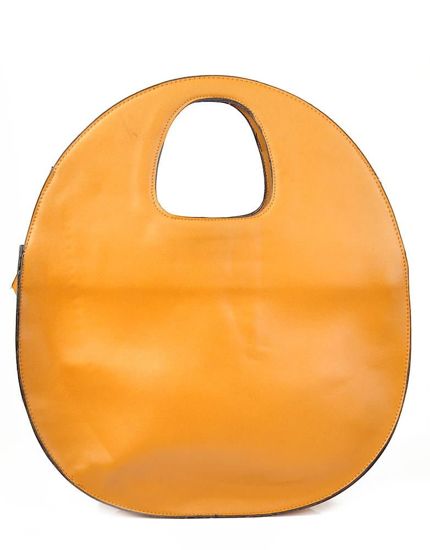 Ultra kobieca damska torebka z pomponem Musztardowa /HT166 S218/