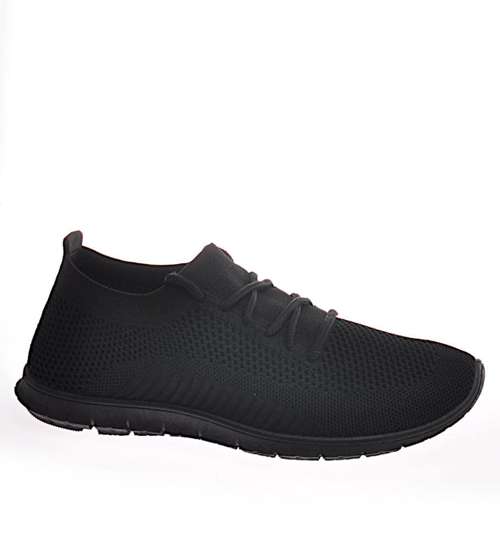 Wsuwane buty sportowe damskie czarne /A6-3 11408 W392/