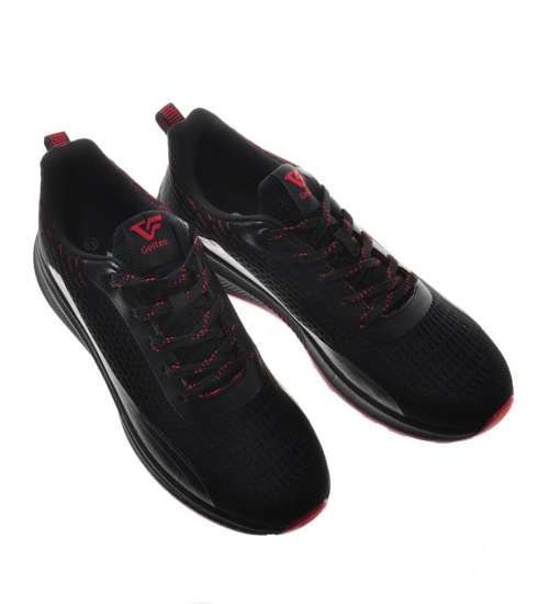 Czarne sportowe buty chłopięce Gelteo  /B3-2 9229 S593/