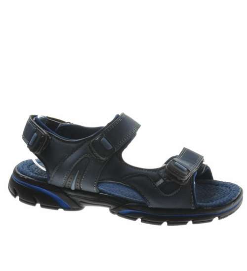 Chłopięce sandały - buty na lato Granatowe /D9-3 8500 S470/