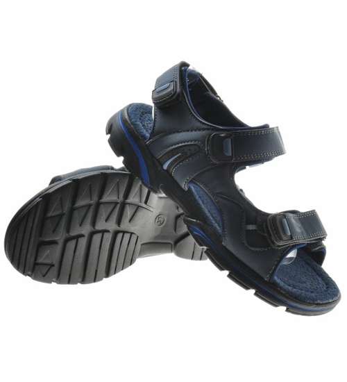 Chłopięce sandały - buty na lato Granatowe /D9-3 8500 S470/