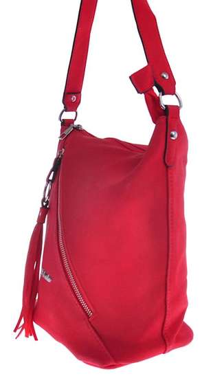 Czerwona torebka listonoszka z frędzlami /H2-K47 TB153 S182/