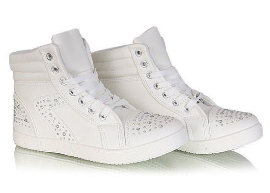Płaskie sneakersy białe trampki /G3-3 W37 pn1x2/