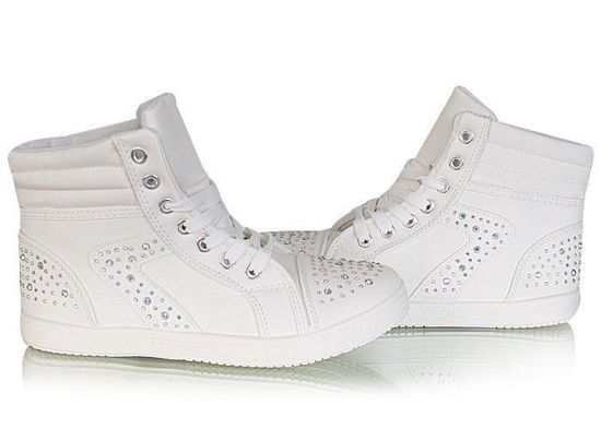 Płaskie sneakersy białe trampki /G3-3 W37 pn1x2/