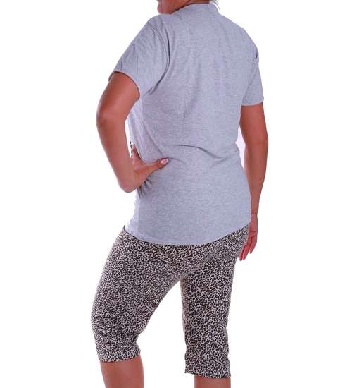 Szara damska piżama Size Plus /H2-K50 P32 S198/