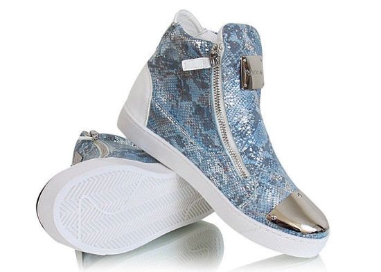 Sneakersy z blaszką trampki /G12-2 X93 sl4582/ Blue