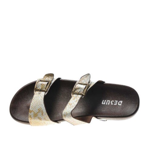 Damskie klapki profilowane z klamerką WHITE  /X2-5 5073 S190/