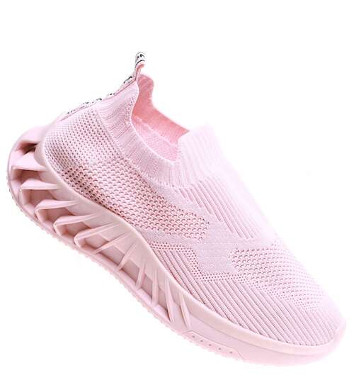 Różowe wsuwane buty sportowe /C5-2 15884 T192/