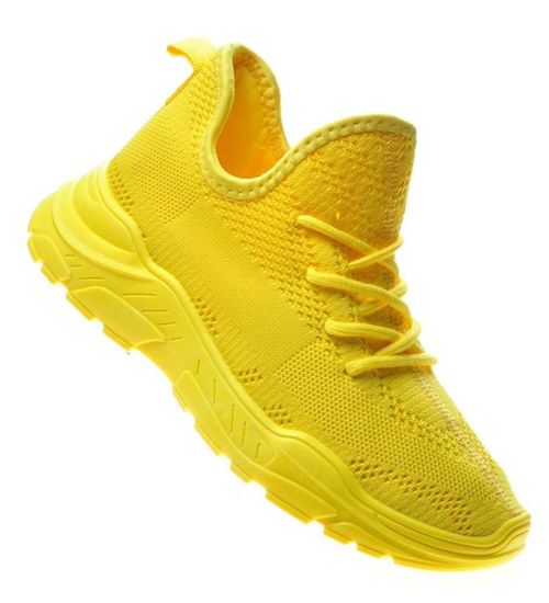 Żółte buty sportowe dla kobiet /x4-2 4769 S278/