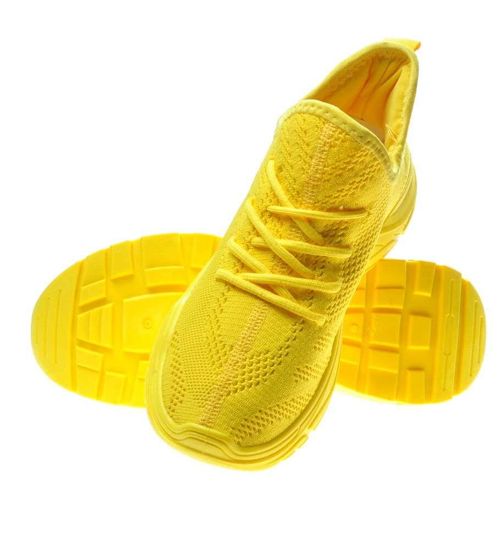 Żółte buty sportowe dla kobiet /x4-2 4769 S278/