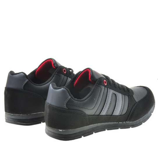 Sportowe buty z wiązaniami Czarne /D5-3 8519 S398/
