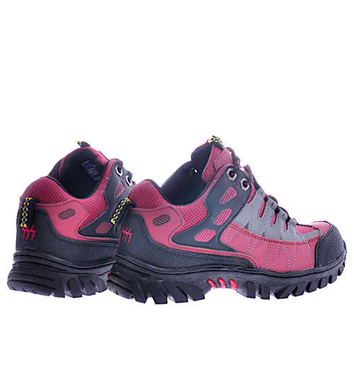 Uniwersalne buty trekkingowe damskie bordowe /F6-1 12524 T233/