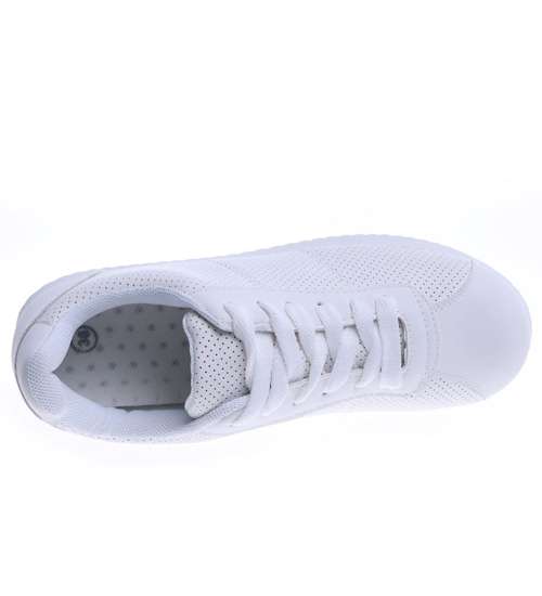 Białe damskie buty sportowe /C5-3 13815 S301/