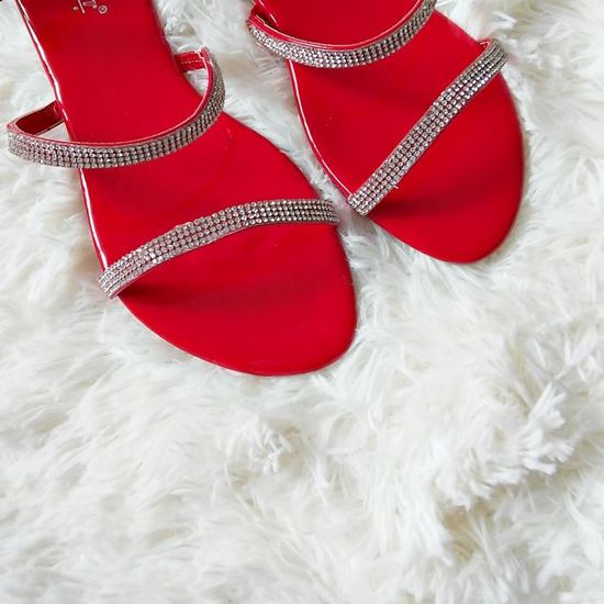 Designerskie sandały spiralki /E9-1 AB86 S425/ Czerwone