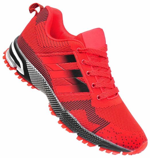Czerwone buty sportowe dla mężczyzn /E3-2 2417 S318/