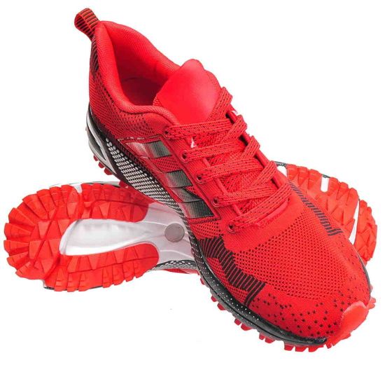 Czerwone buty sportowe dla mężczyzn /E3-2 2417 S318/
